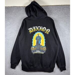 Dixxon Flannel Co Hoodie Men Large Black Full Zip Respect Arch Chicano Lowrider